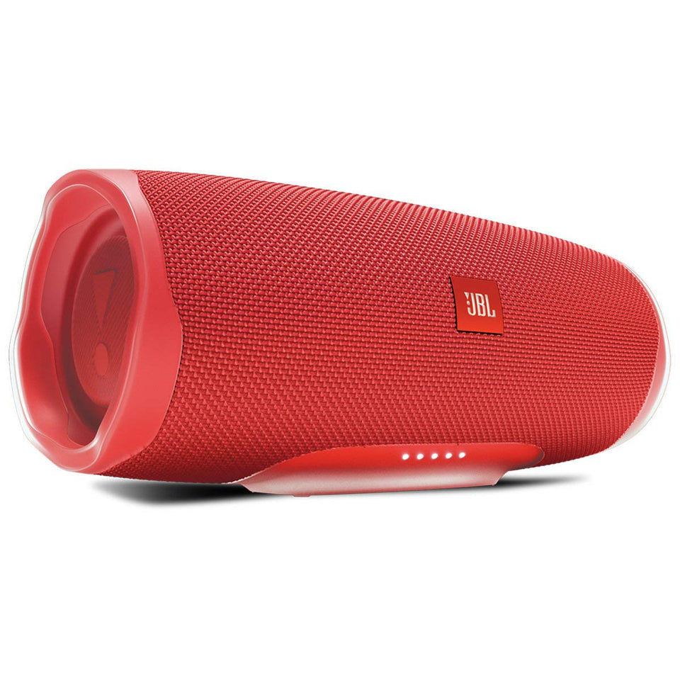 JBL Charge 4 red front view with bold portable sound for on the go