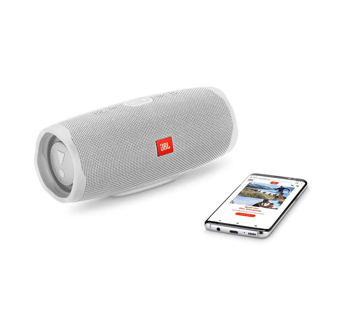 JBL Charge 4 rugged build withstands daily adventures and splashes.