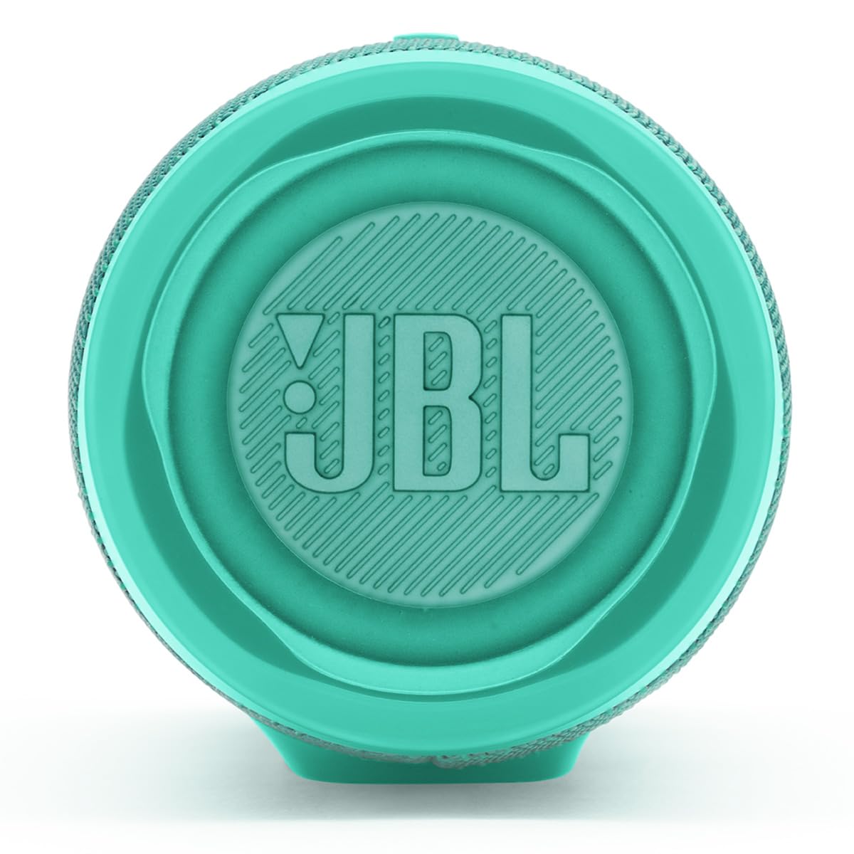 JBL Charge 4 teal battery indicator showing up to 20 hours of play.