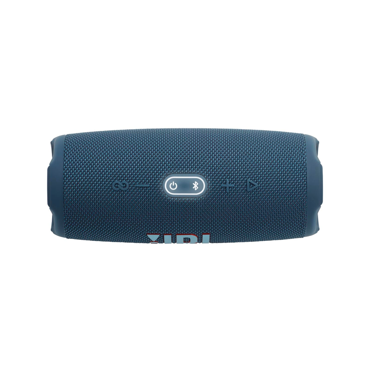 JBL Charge 5 blue partyboost illustrating scalable audio with compatible speakers.