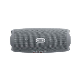 JBL Charge 5 gray multiple-speaker setup with PartyBoost for bigger sound