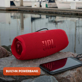 JBL Charge 5 IP67 protection for poolside and beach use.