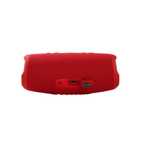 JBL Charge 5 red back, convenient USB-C and powerbank features.