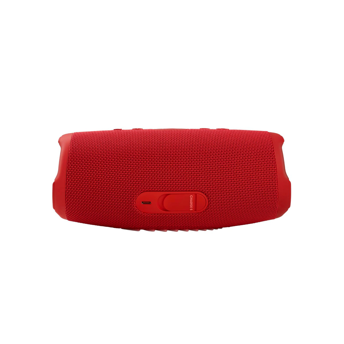 JBL Charge 5 red charging via USB powerbank, keep devices alive.
