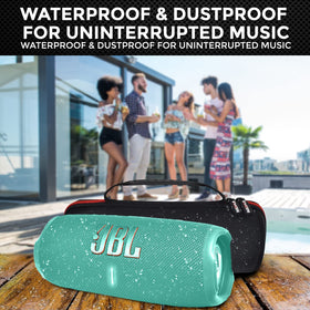Durable waterproof teal Charge 5 with rugged build for any weather