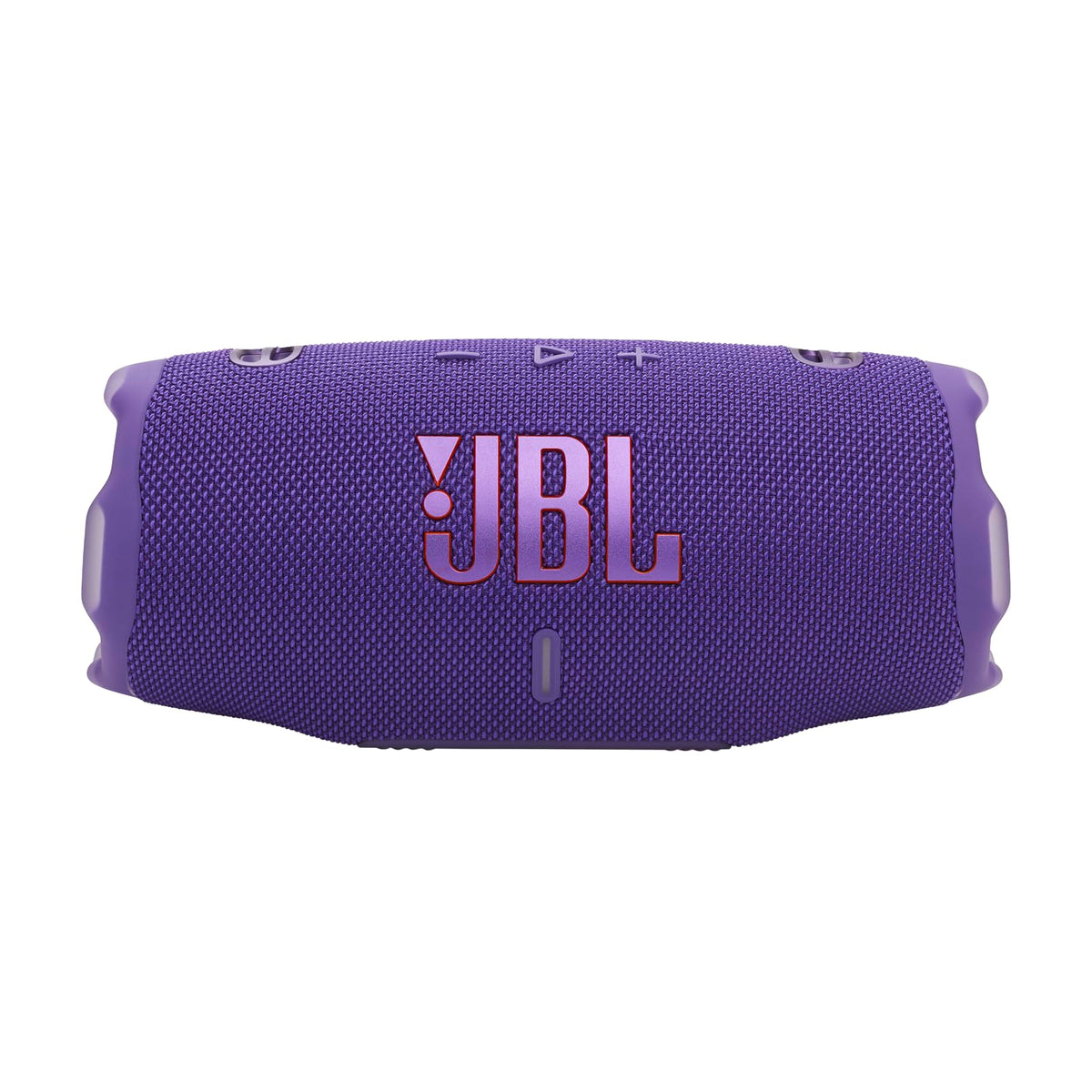 JBL Charge 6 purple side view shows rugged build for outdoor listening