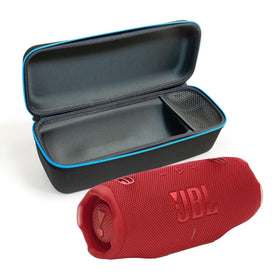 JBL Charge 6 red front view with bold bass for outdoor listening