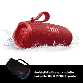 JBL Charge 6 red rugged texture built for outdoor adventures