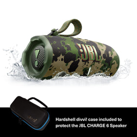 JBL Charge 6 Squad AI Sound Boost visual emphasis for enhanced audio.
