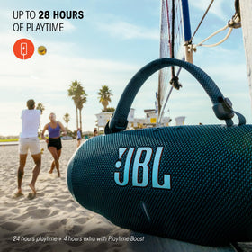JBL Charge 6 blue sturdy handle strap for easy carrying on the go