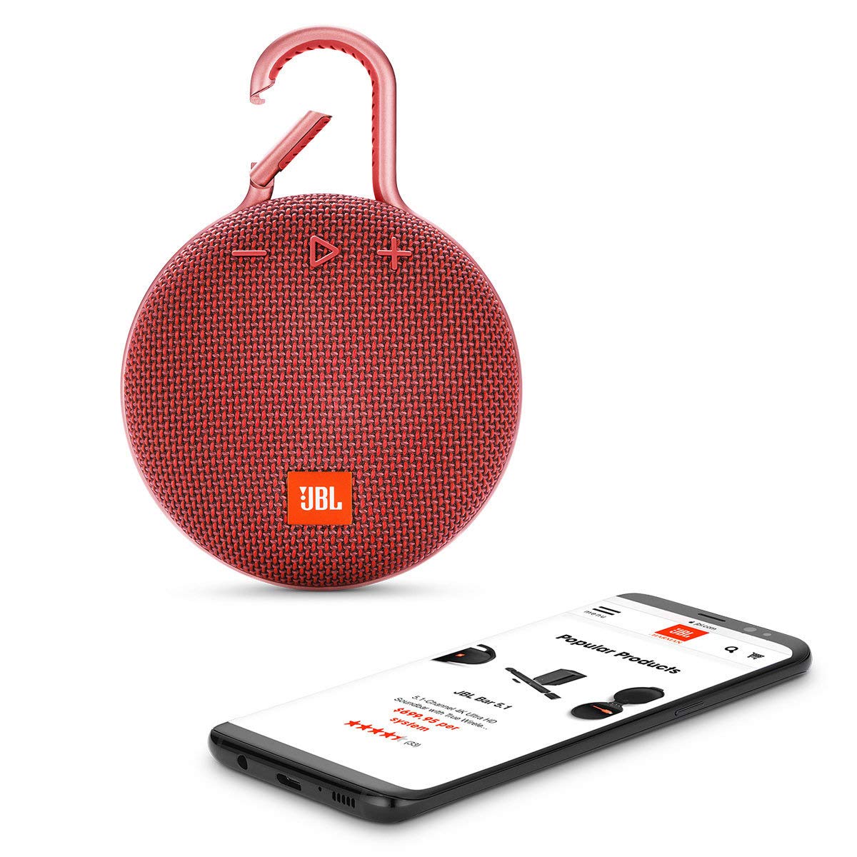 JBL Clip 3 packaging and accessories included with renewed warranty benefit