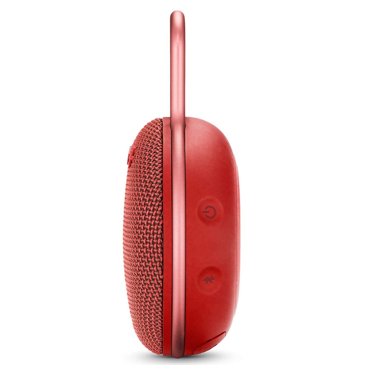 JBL Clip 3 silicone texture close-up highlighting rugged durability benefit