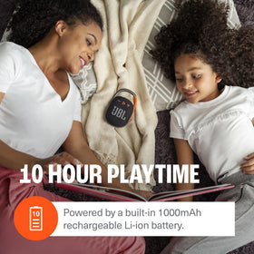 JBL Clip 4 up to 10 hours of playback on a single charge.