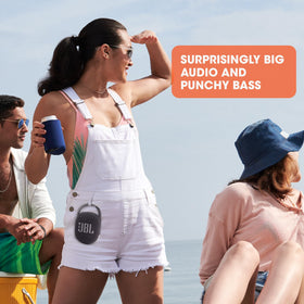 JBL Clip 4 offers up to 10 hours of playtime for all-day adventures