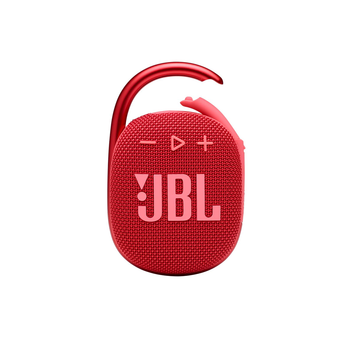 JBL Clip 4 main shot showcases compact design and bold red color for portable listening