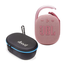 JBL Clip 4 Pink Bluetooth speaker, portable sound for outdoor use.
