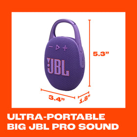 JBL Clip 5 IP67 waterproof and dustproof for outdoor adventures