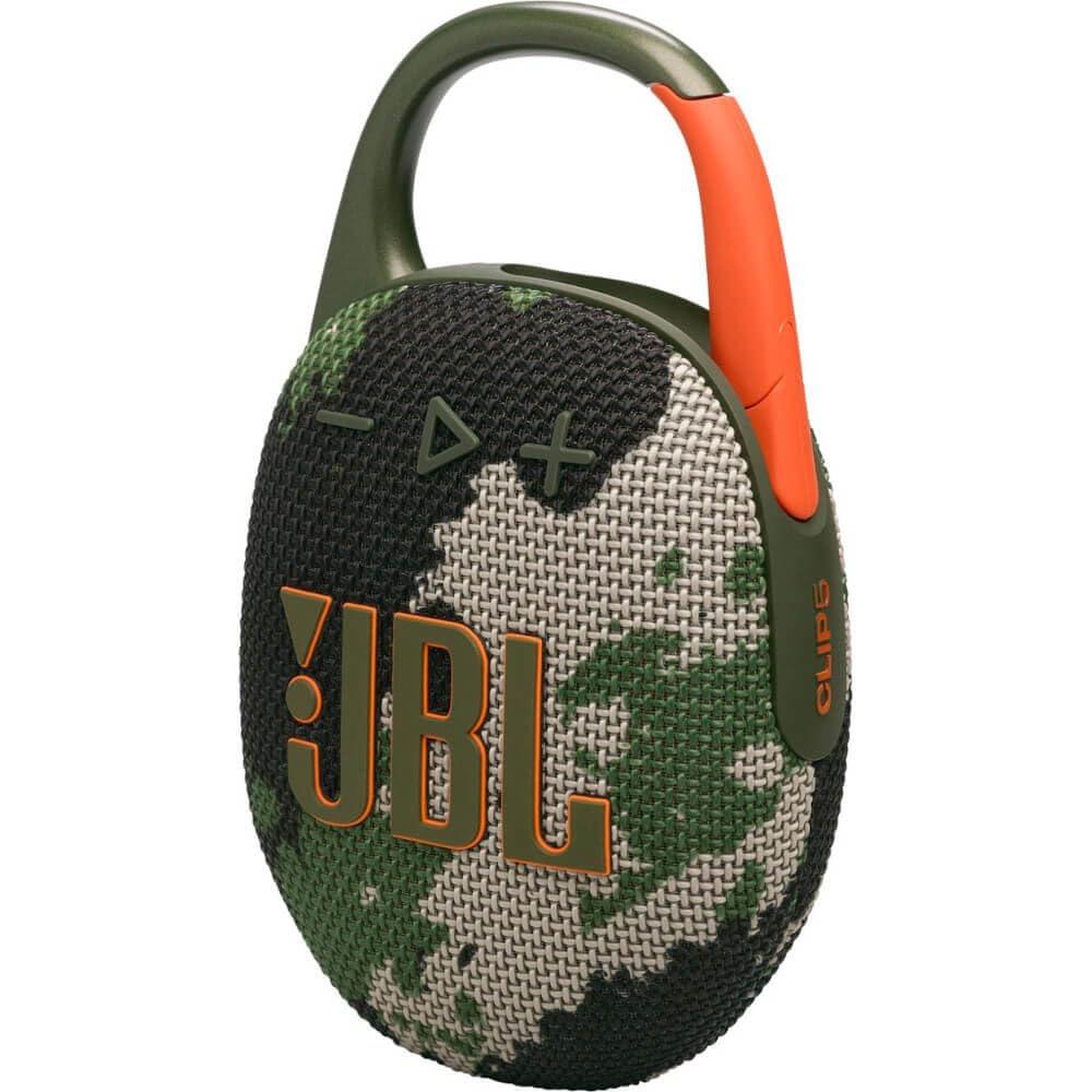 JBL Clip 5 Renewed carabiner design enables secure outdoor attachment