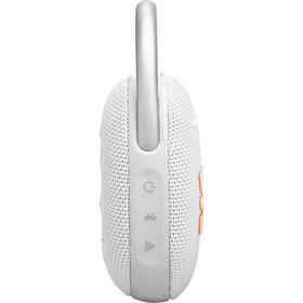 JBL Clip 5 white renewed model shows reliable performance outdoors.
