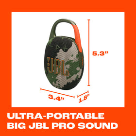 Two Clip 5 speakers connected for stereo sound outdoors
