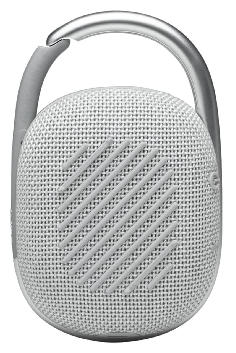 JBL Clip 4 white two-speaker setup used outdoors.