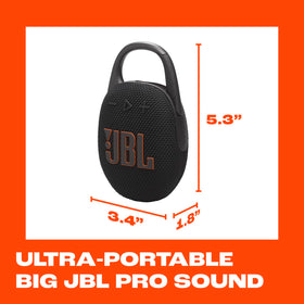 JBL Clip 5 IP67 waterproof and dustproof for poolside or trail use.