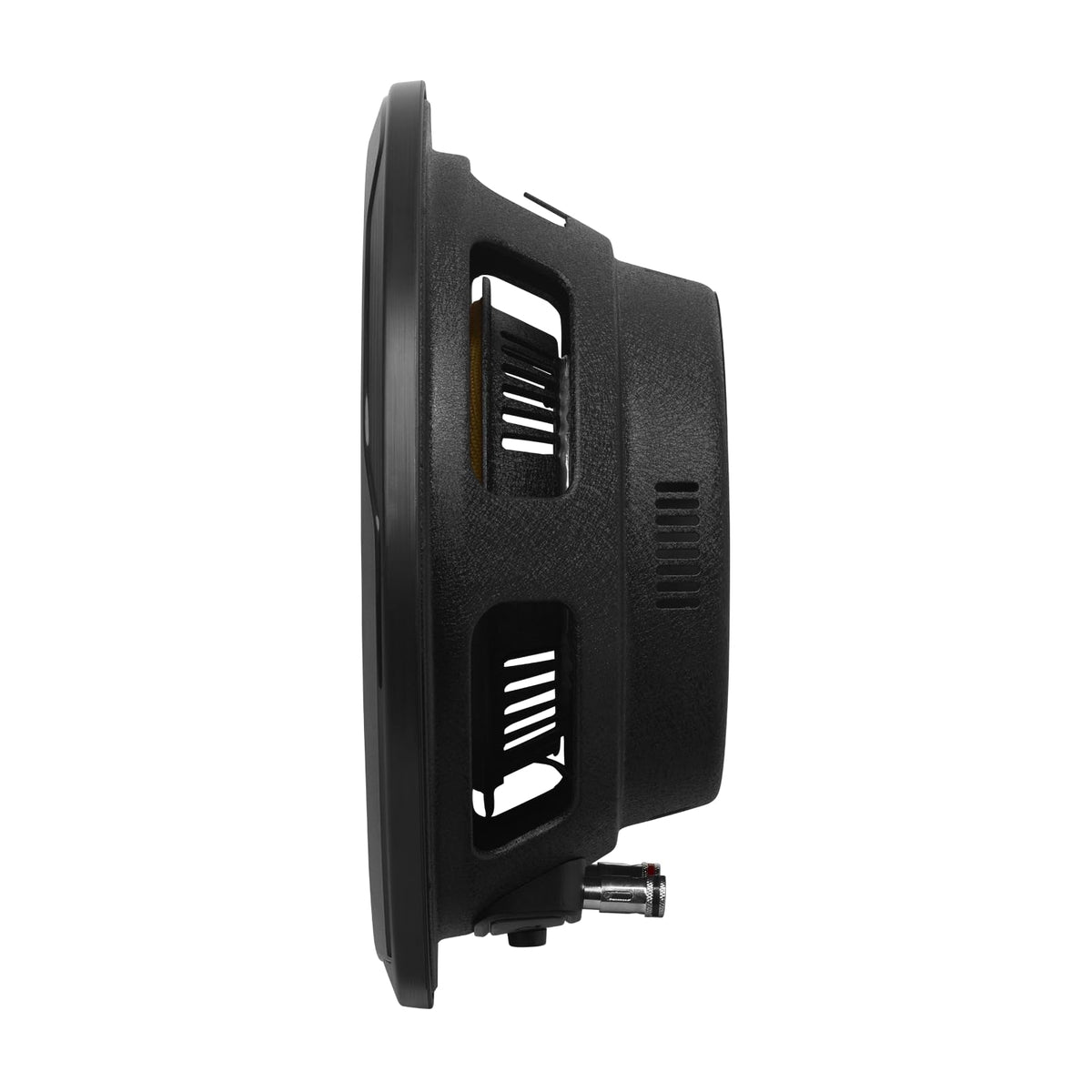 High-roll surround on the JBL Club 102SL supports greater excursion and stability.