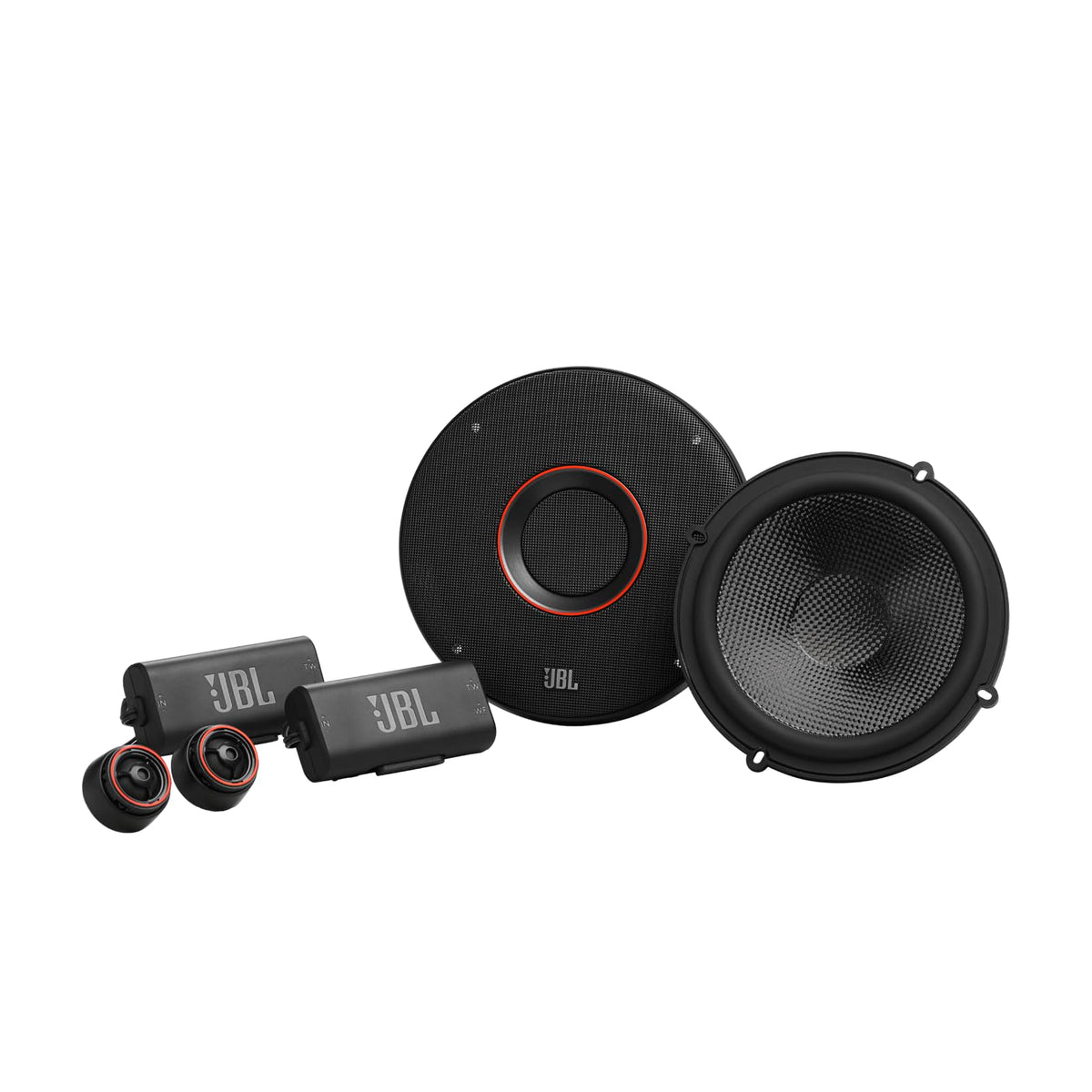 JBL Club 64CSQ carbon fiber woofer for tight, accurate bass.