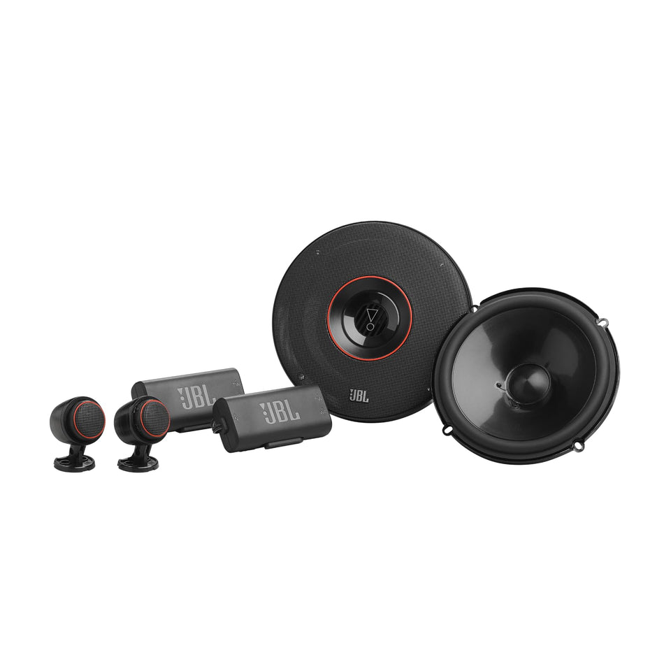 JBL Club 64CTP woofer cone detail highlighting Plus One design for deeper bass