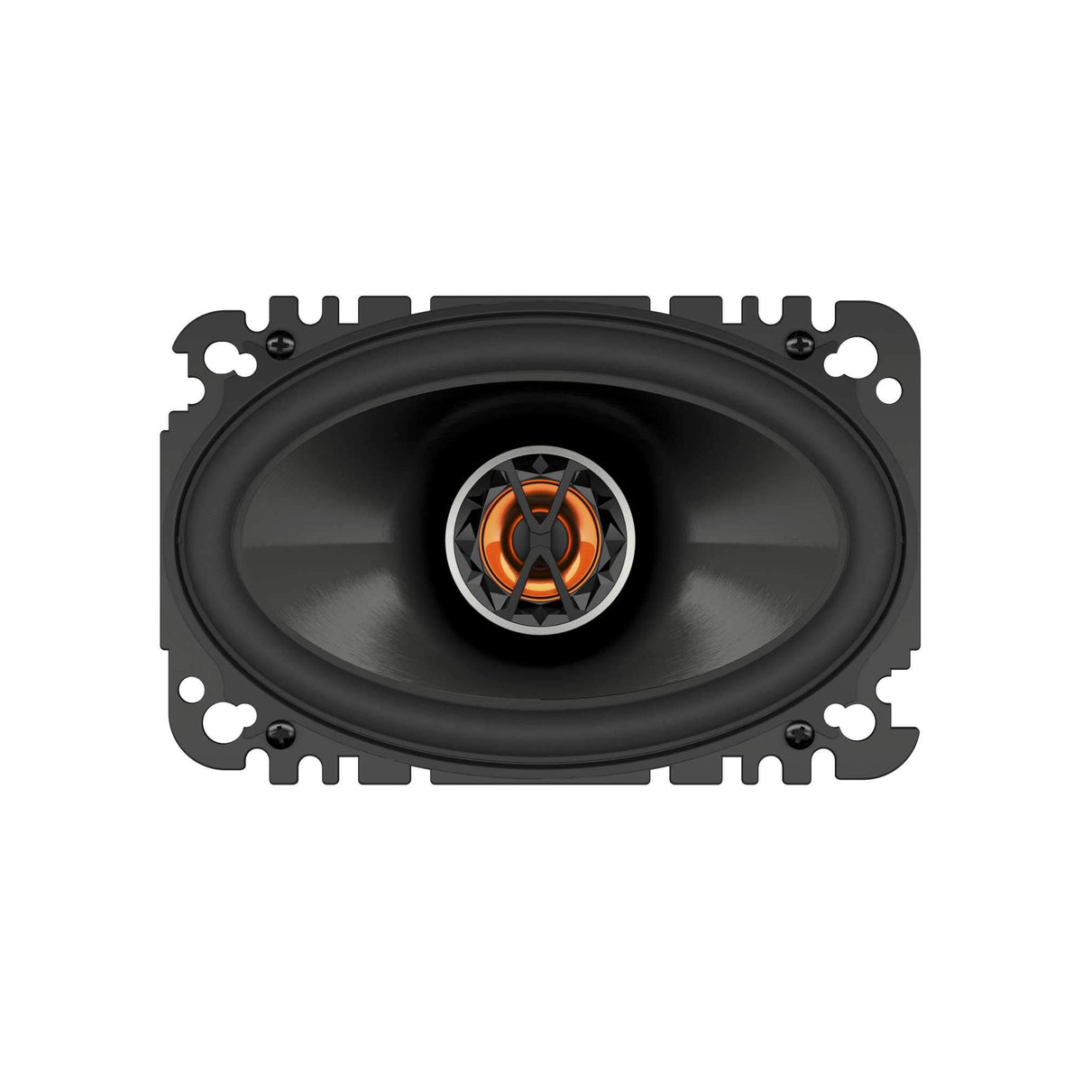 JBL Club 6420 side view highlighting slim profile for easy dash installation
