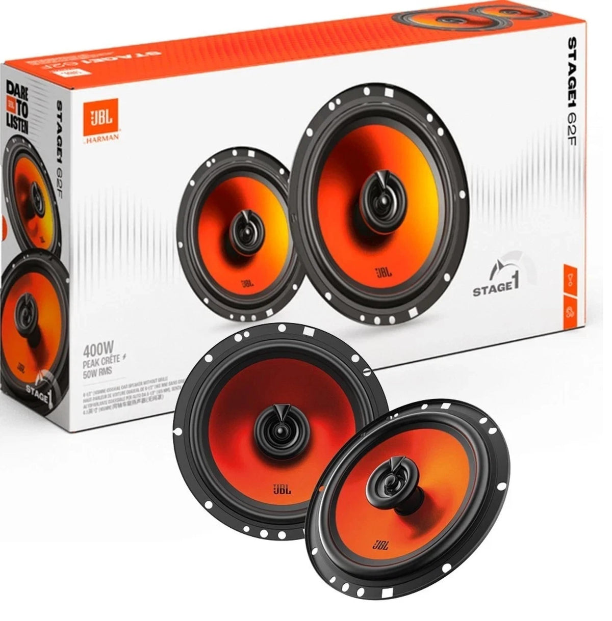 JBL Concert Series 621F flush mount design fits vehicle panels.