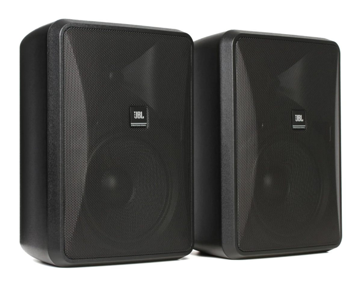JBL Control 28-1L outdoor speaker front view for weatherproof patio sound.