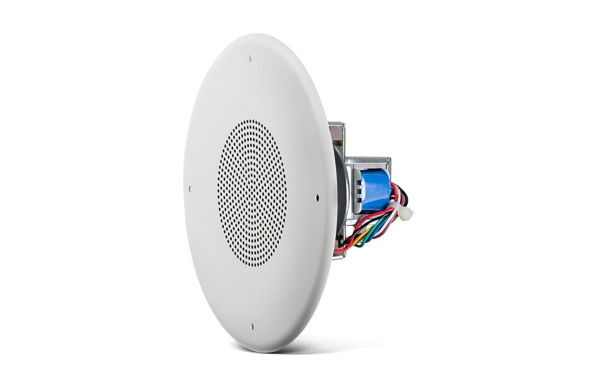 JBL CSS8004 installed in ceiling demonstrating wide coverage and unobtrusive look