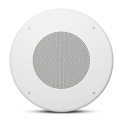 JBL CSS8018 8-inch ceiling speaker in white with wide coverage for paging and background music.