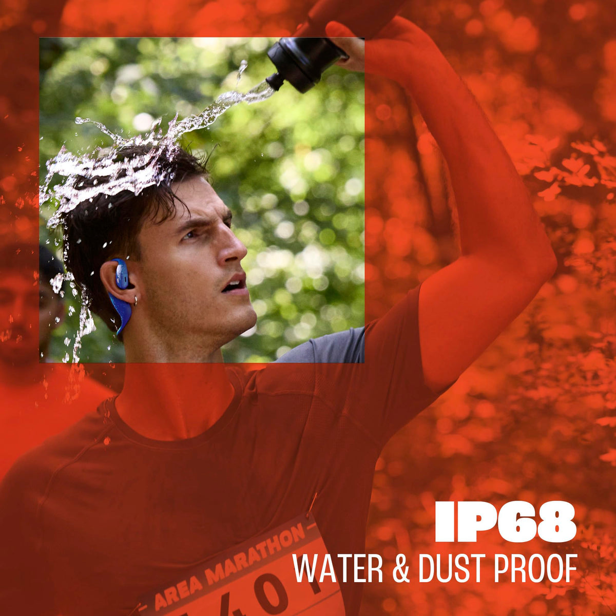 JBL Endurance Pace memory-wire neckband provides secure fit
