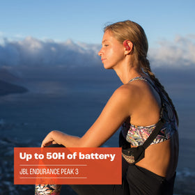JBL Endurance Peak 3 earbuds with TwistLock secure fit for intense training