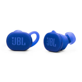 Close-up of JBL Endurance Race 2 earbuds, 6.8mm drivers for deep bass