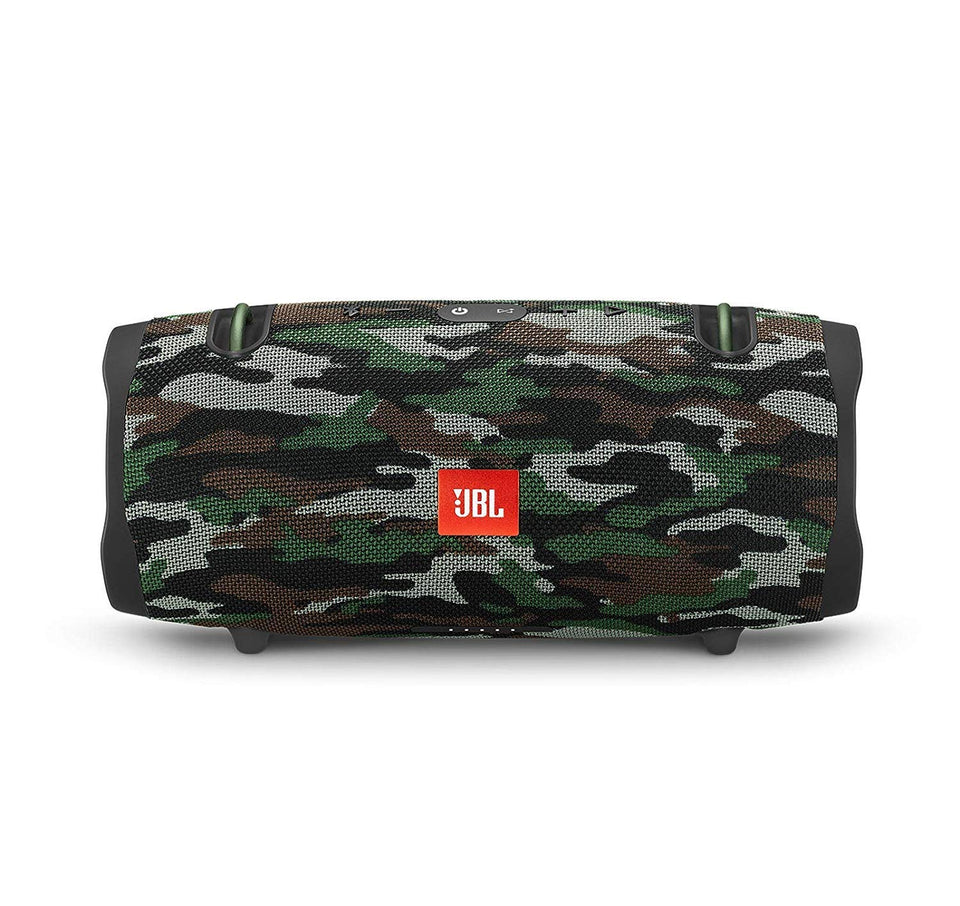 JBL Xtreme 2 camouflage front view for outdoor performance.