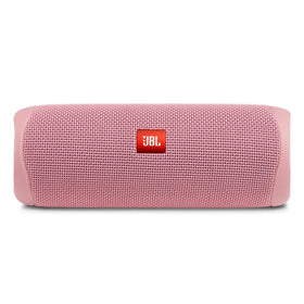 JBL Flip 5 pink front view showing portable design for on-the-go listening