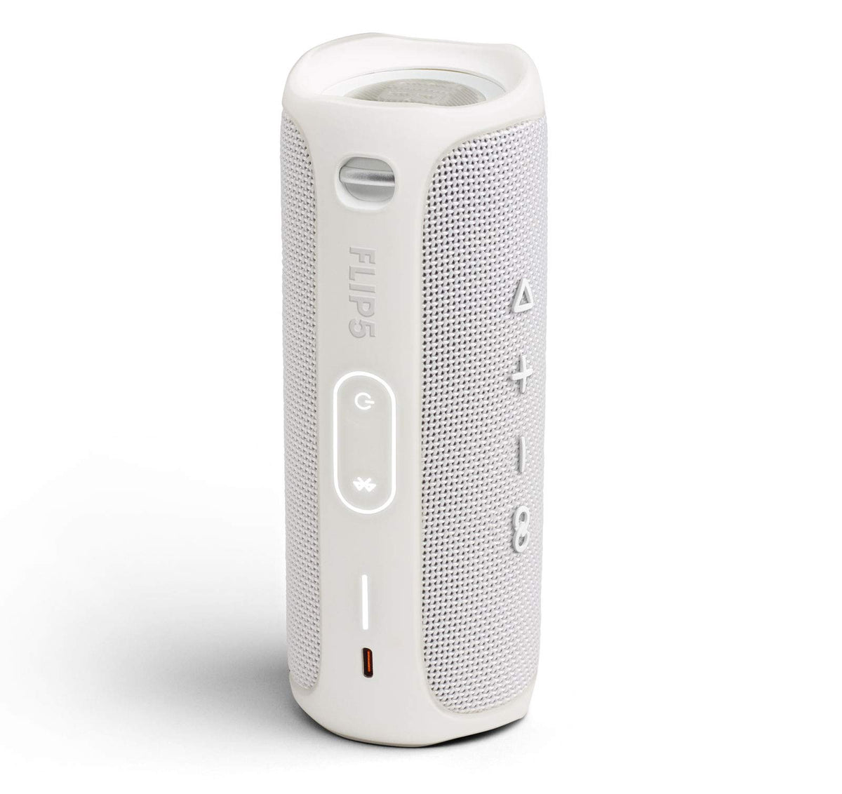 JBL Flip 5 white IPX7 waterproof rating suited for poolside and rain