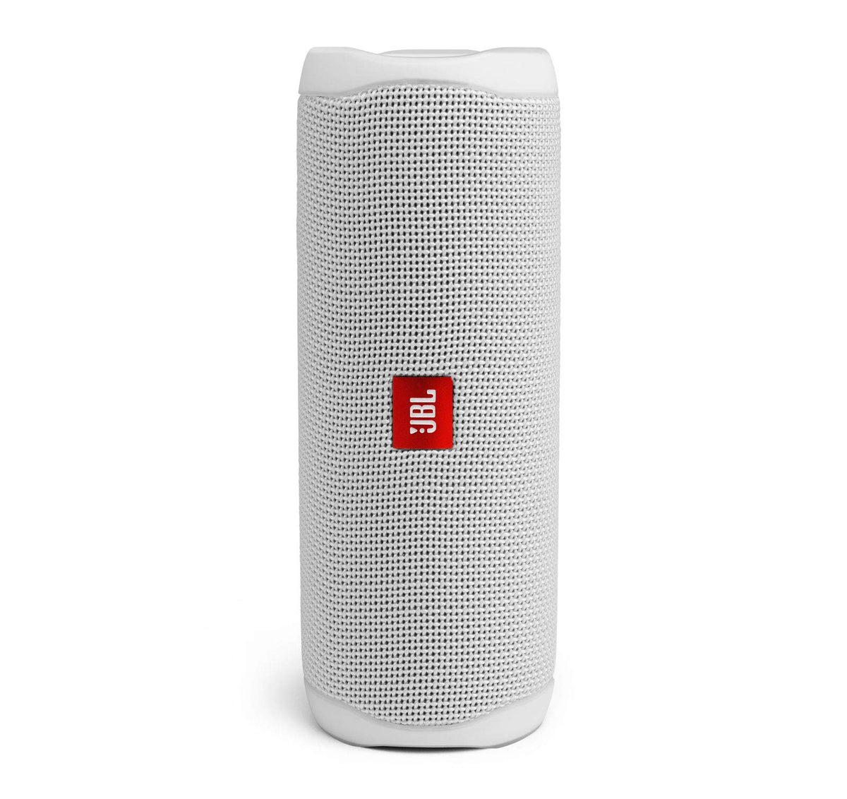 JBL Flip 5 white top controls for quick Bluetooth pairing and music control