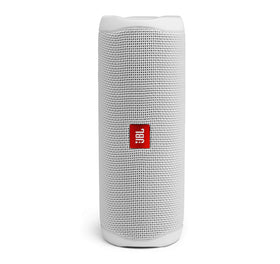 JBL Flip 5 white top controls for quick Bluetooth pairing and music control