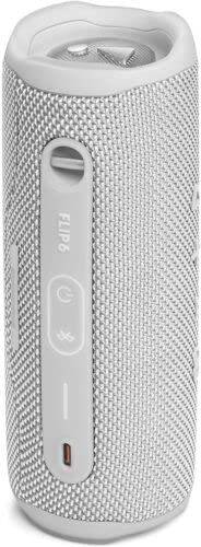 JBL Flip 6 top controls and USB‑C port close-up, simple operation and charging convenience