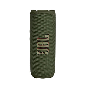 JBL Flip 6 front view in green showing bold design and portability for outdoor listening