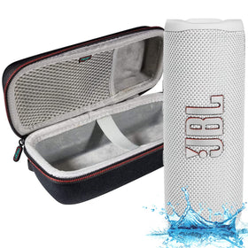 JBL Flip 6 front view showing speaker grille and compact profile, durable design benefit