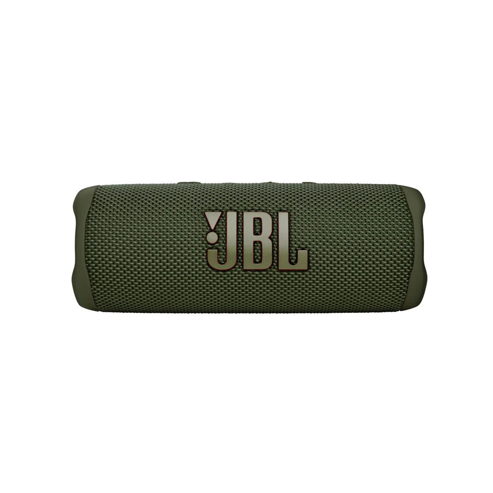 JBL Flip 6 Green renew ed front view — bold outdoor sound in a compact speaker