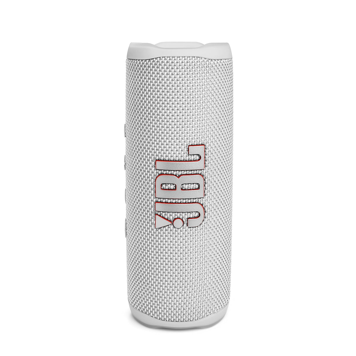 JBL Flip 6 Renewed White front view, compact portable speaker for on-the-go listening