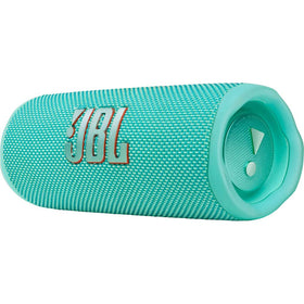 JBL Flip 6 teal side view shows rugged portable speaker for outdoor adventures