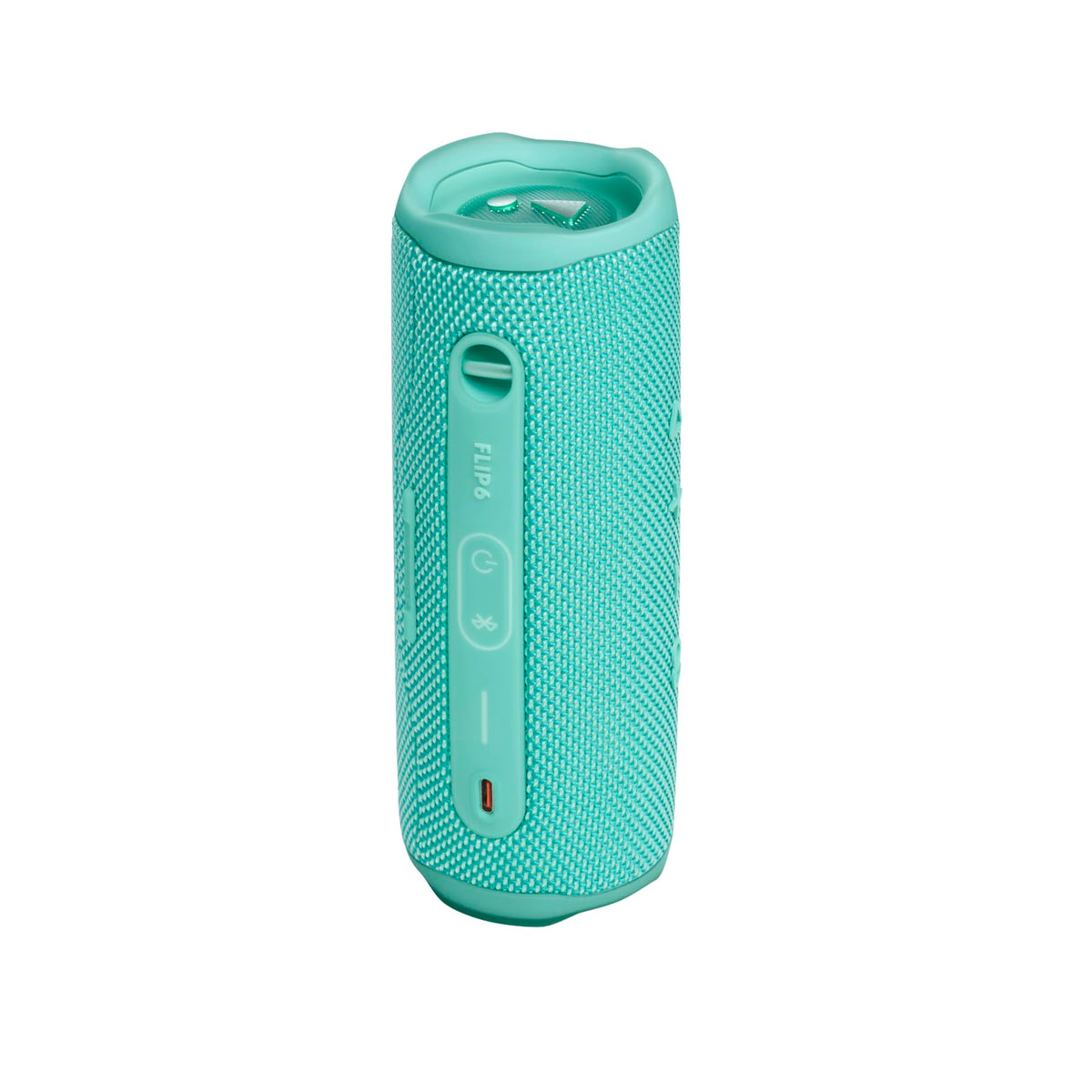JBL Flip 6 Teal side view emphasizes durable, compact form for everyday use