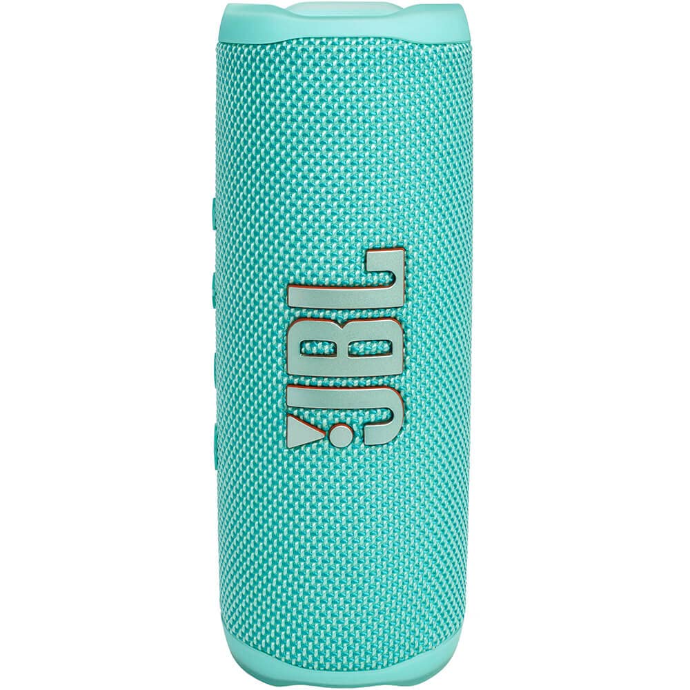 JBL Flip 6 teal top view highlights compact design for easy transport